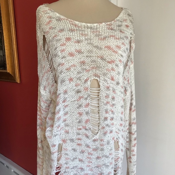 Gab and Kate Sweaters - White Lightweight Sweater